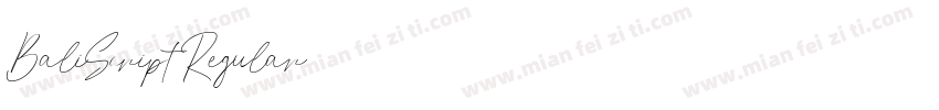 BaliScript Regular字体转换